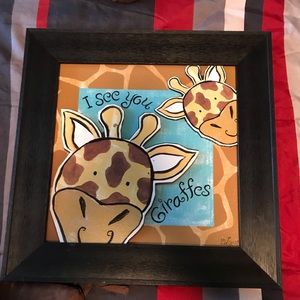 Jungle theme hanging pictures